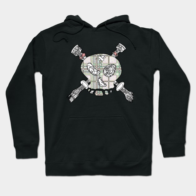 Skull & Cross-Drones Faded Hoodie by Lonely_Busker89